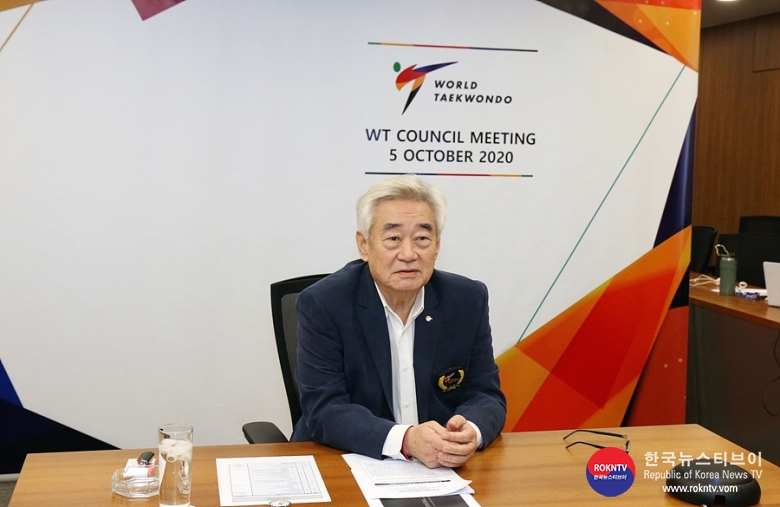 기사 2020.10.11.(일) 5-2 (사진) WT-President-Chungwon-Choue-during-the-virtual-WT-Council-Meeting[1].jpg